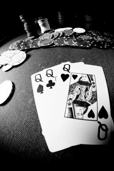 Poker felszerelés halszem pillantást — Stock Fotó