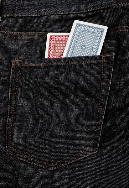 Playing cards in pocket — Stock Photo, Image