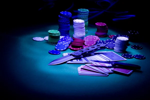 Poker dişli hafif bir izlenim — Stok fotoğraf