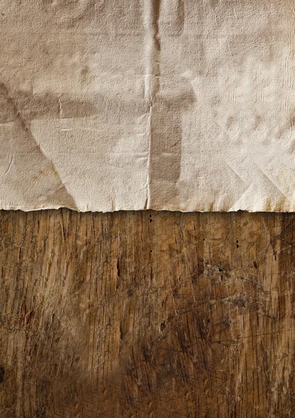 木材にヴィンテージ古いペーパー — ストック写真