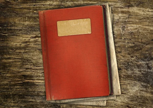 Vintage vecchio libro su legno — Foto Stock