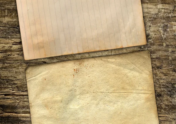 Starodawny stary papiery na drewno — Zdjęcie stockowe