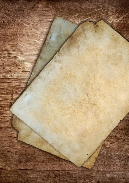Starodawny stary papier na drewno — Zdjęcie stockowe