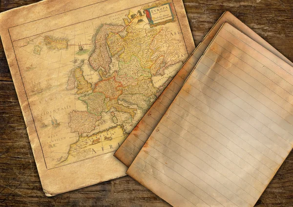 Винтажная старая карта — стоковое фото