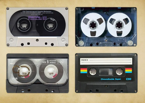 Vintage audio-tapes Rechtenvrije Stockfoto's