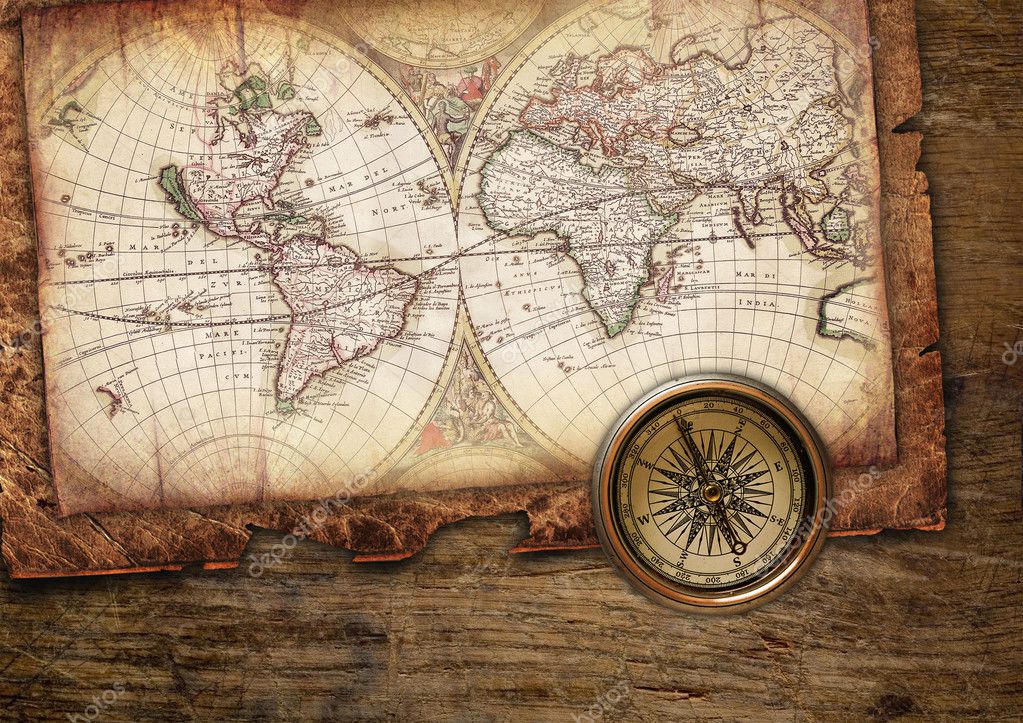 Vintage old map Stock Photo by ©katrin 1836592