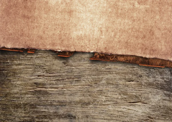 Vinobraní papír na dřevo — Stock fotografie