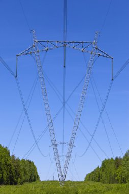 Support of line of electricity clipart