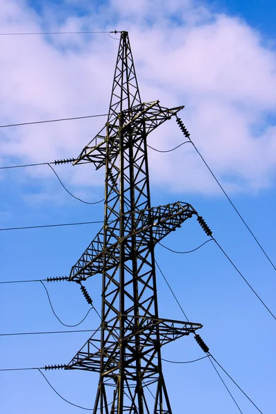 Υποστήριξη της γραμμής ηλεκτρικής ενέργειας — Φωτογραφία Αρχείου