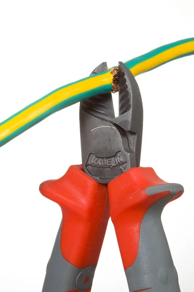 Wire cutter and wire — Stock Photo, Image