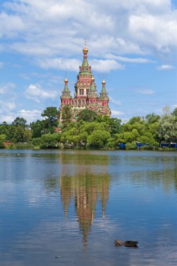 Russia, Peterhof and the Church clipart