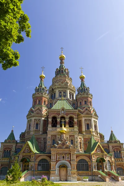 Ρωσία, peterhof και η εκκλησία — Φωτογραφία Αρχείου