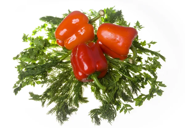 Juicy bulgarian peppers — Stock Photo, Image