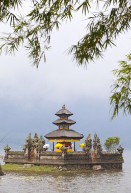 Temple on lake Beratan, Bali,Indonesia clipart
