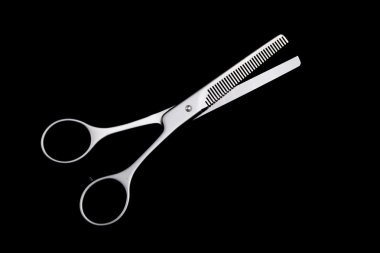 Special scissors for work of hairdresser clipart