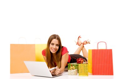 Shopping woman clipart