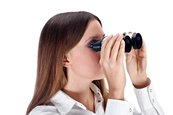 Mirando a través de binocular —  Fotos de Stock