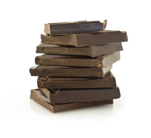 Σωρό από μπλοκ chokolate — Φωτογραφία Αρχείου