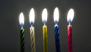 Multi-colored birthday candles clipart