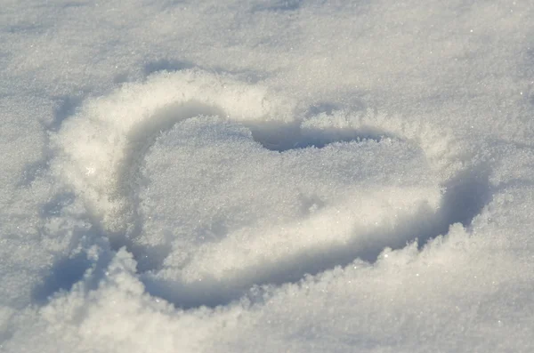 Sníh srdce — Stock fotografie