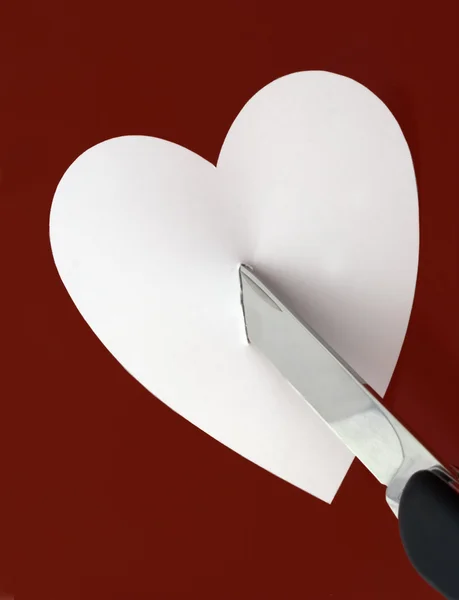 Μαχαίρι και καρδιά — Φωτογραφία Αρχείου