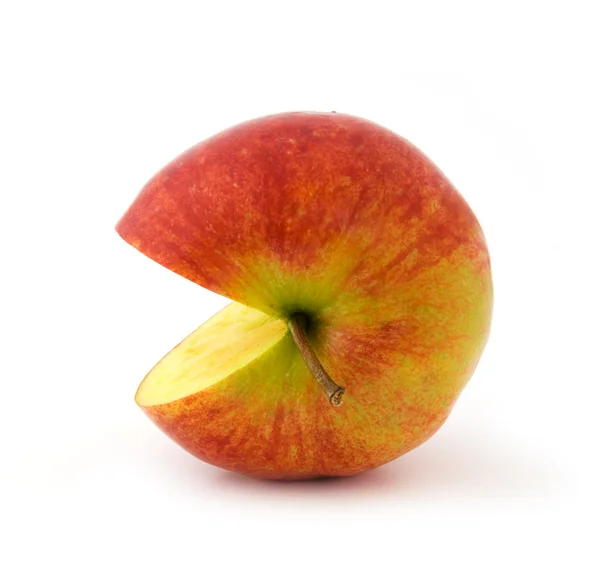 Taglio mela rossa — Foto Stock