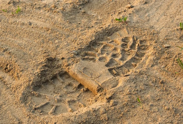 stock image Footprint in sand