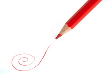 Red pencil clipart