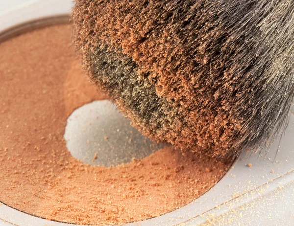 Powder and brush — Stock Photo, Image