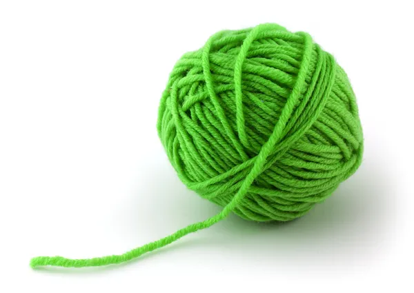 Green ball of thread — Stock Photo, Image