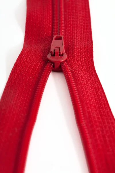 stock image Open red zipper