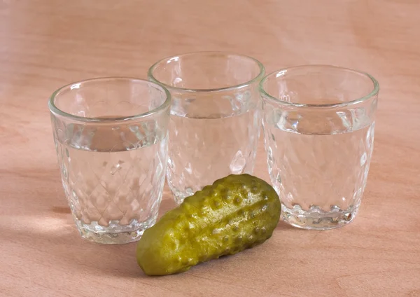 Vodka and cucumber — Stock Photo, Image