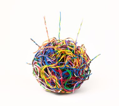 Ball of colored wire clipart