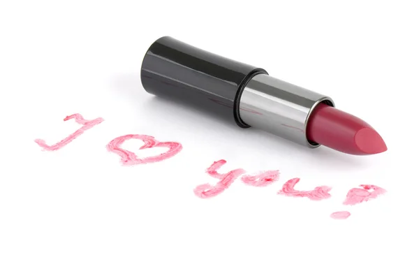 Lipstick and heart — Stock Photo, Image