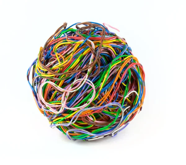 Ball of colored wire — Stock Photo, Image