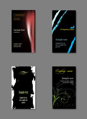 Vector business card templates clipart