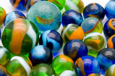 Colorful marble balls as a background clipart