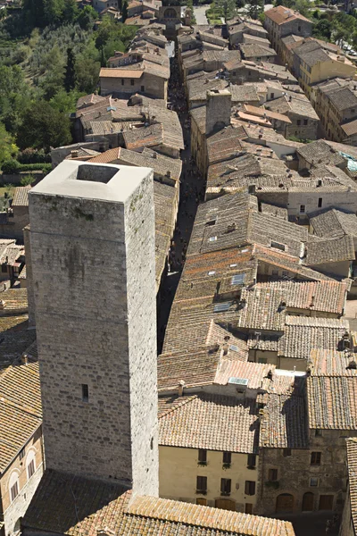San Gimignano tall towers in Tuscany — Stock Photo, Image