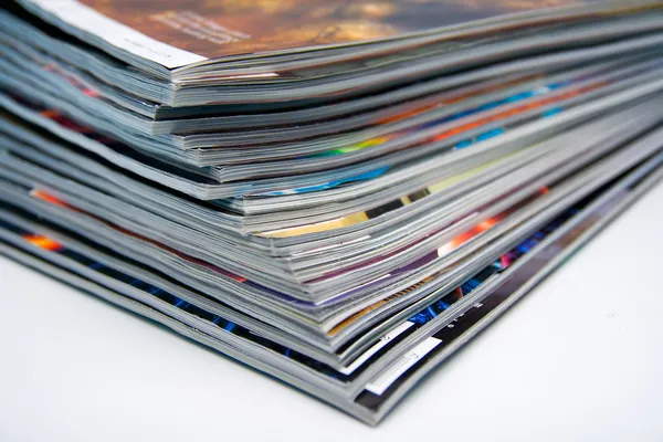Montón de revistas — Foto de Stock