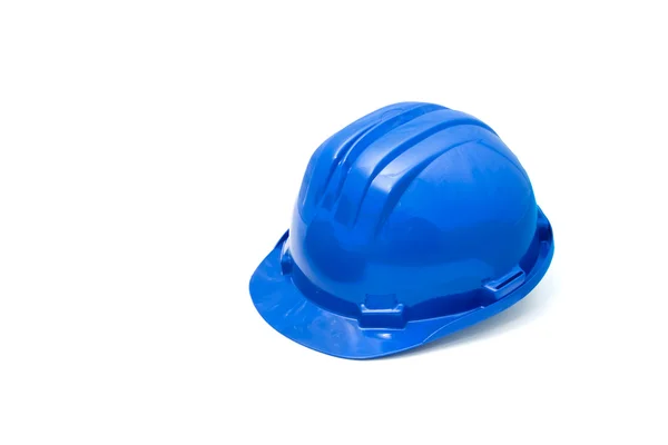 蓝色安全帽的工人 — 图库照片