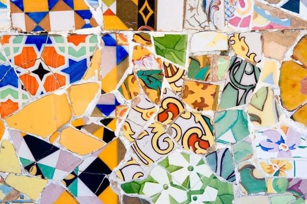 Mosaic in Parc Guell, Barcelona — Stock Photo, Image