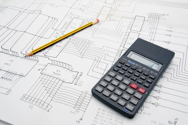 Engineer architect Design table Royalty Free Stock Photos