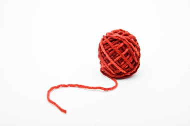 Wool ball isolated on white background clipart