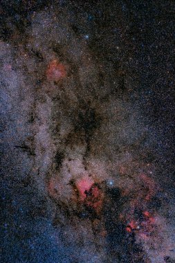 Stars field and nebulae in the milky way clipart