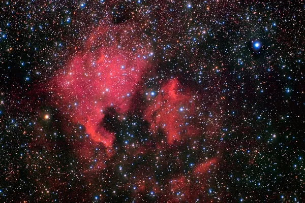 Campo de estrelas e nebulosas da maneira leitosa — Fotografia de Stock