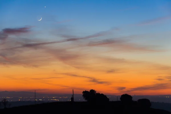 Ay ve Venüs birlikte — Stok fotoğraf