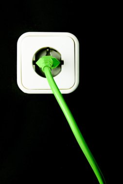 Light switch as green energy concept clipart