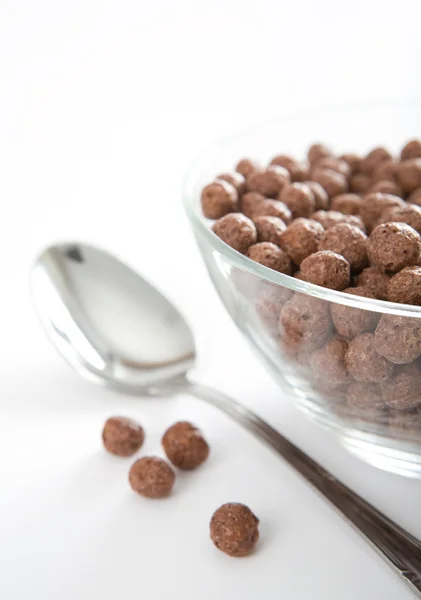 stock image Bowl with chocolate balls isolated