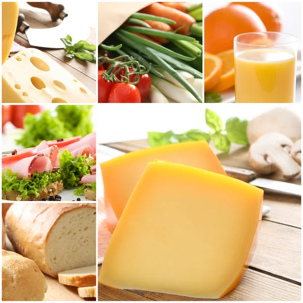 Collage de alimentos saludables — Foto de Stock
