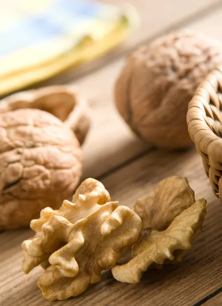 Ripe walnuts — Stock Photo, Image